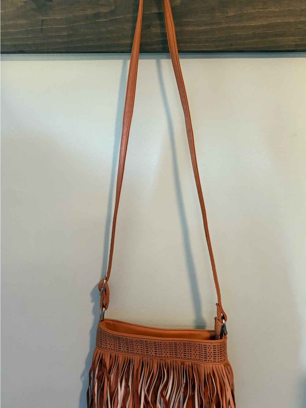 Fringe Crossbody Bag in Tan